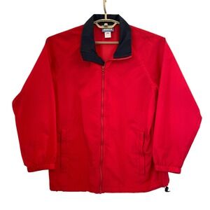 Pendleton Windbreaker Jacket VTG Full Zip Lightweight Red Nylon‎ Coat Men Small